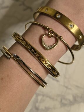 Gold-Tone Cuff Bracelet Set - Elegant